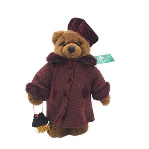 Vintage Russ Bears From The Past Handmade 12 Inch w/Tags Purse Purple‎ Coat Hat